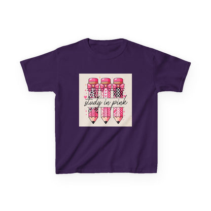 Kids 'Study in Pink' Pencils T-Shirt - Back-to-School Girls Graphic Tee