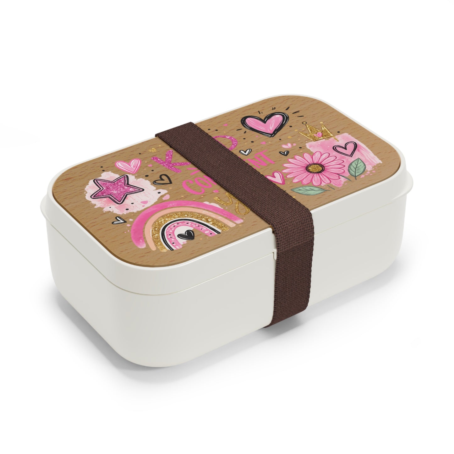 Bento Lunch Box — "Be Kind, Be Confident, Be You" Cute Pink Girls' Kids Snack Box