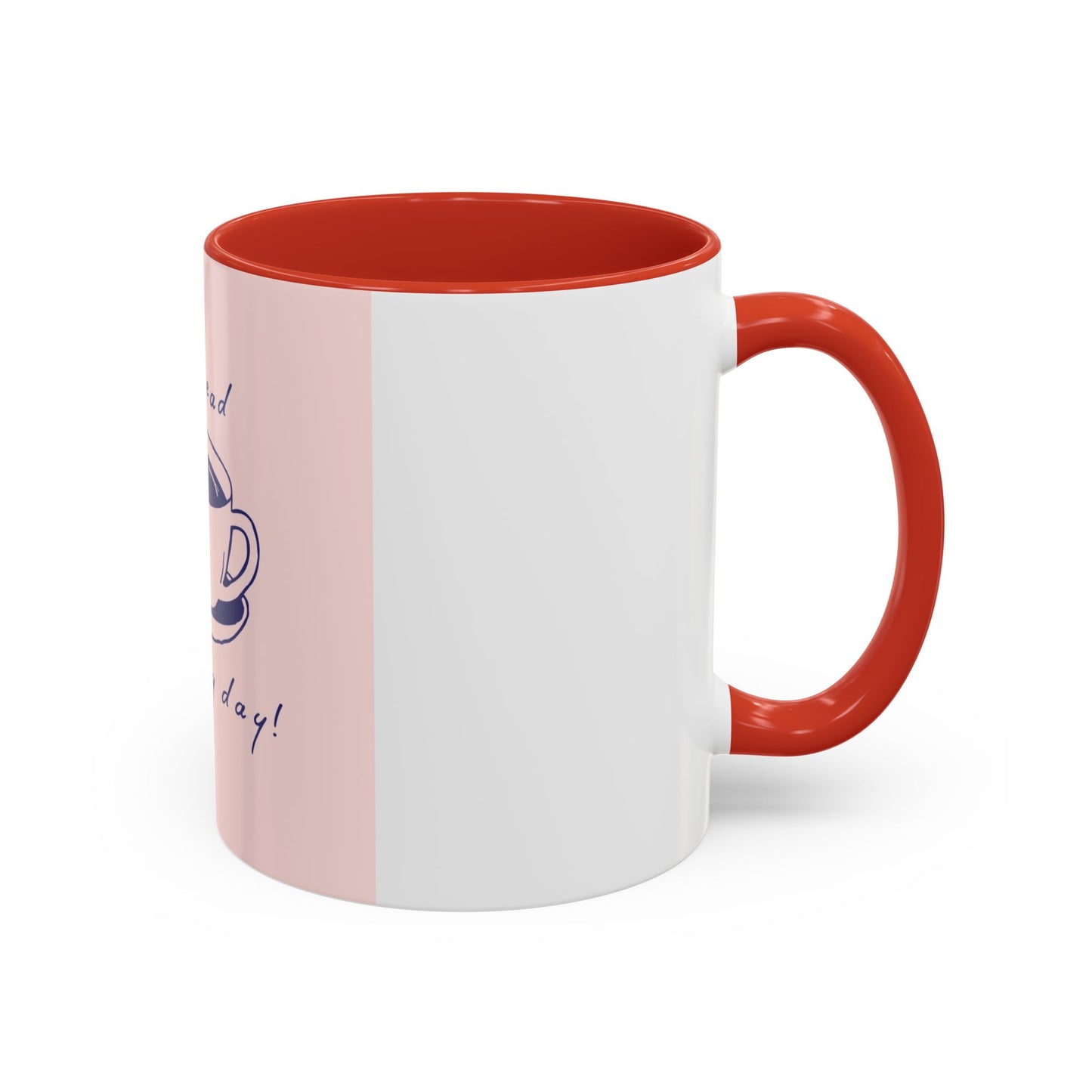 Go Ahead, Make My Day Coffee Mug — Pink Accent Ceramic Mug (11/15oz)