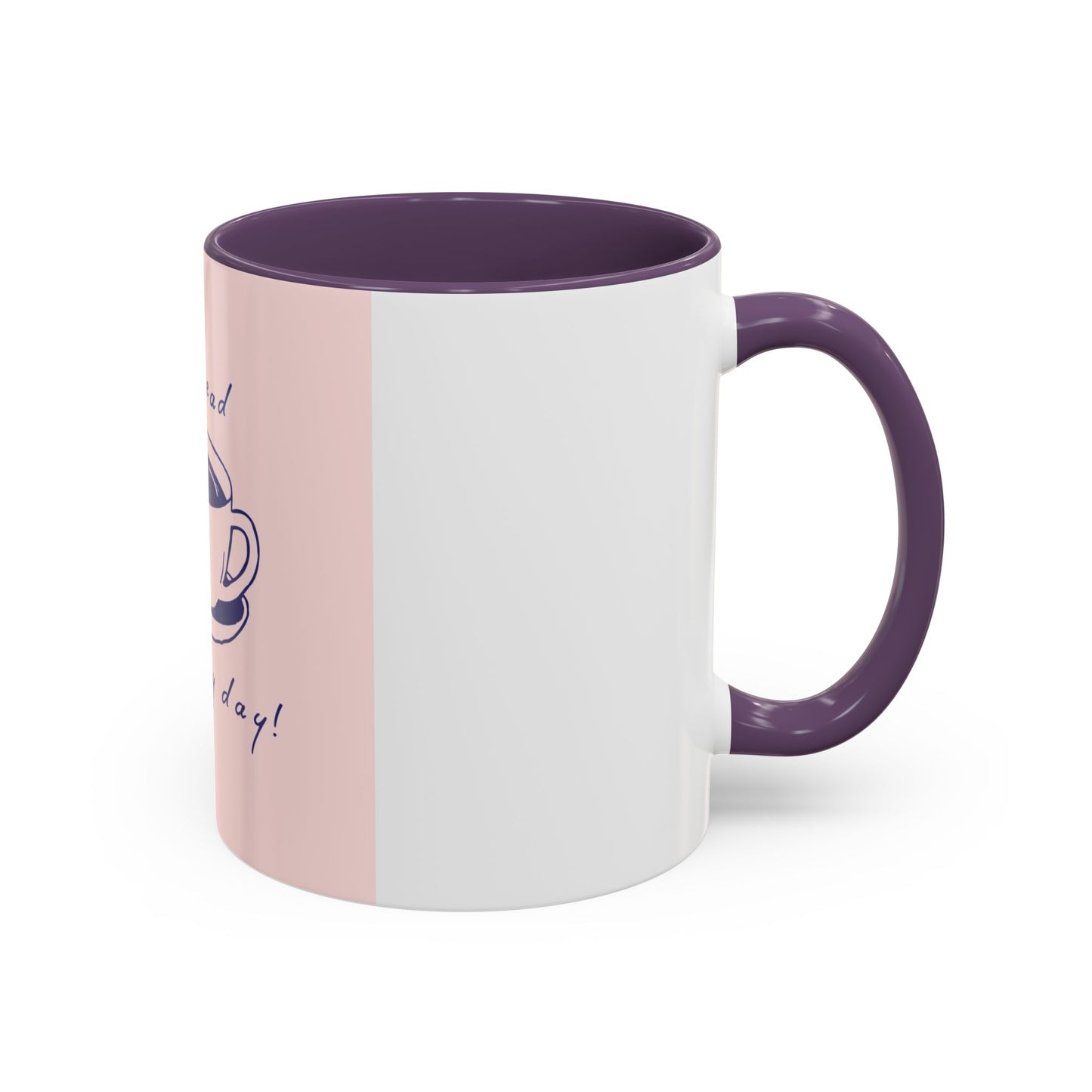 Go Ahead, Make My Day Coffee Mug — Pink Accent Ceramic Mug (11/15oz)