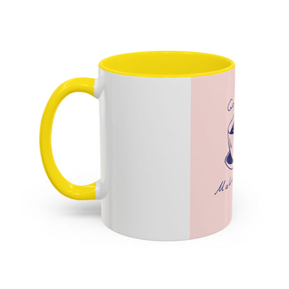 Go Ahead, Make My Day Coffee Mug — Pink Accent Ceramic Mug (11/15oz)