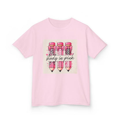 Kids 'Study in Pink' Pencils T-Shirt - Back-to-School Girls Graphic Tee