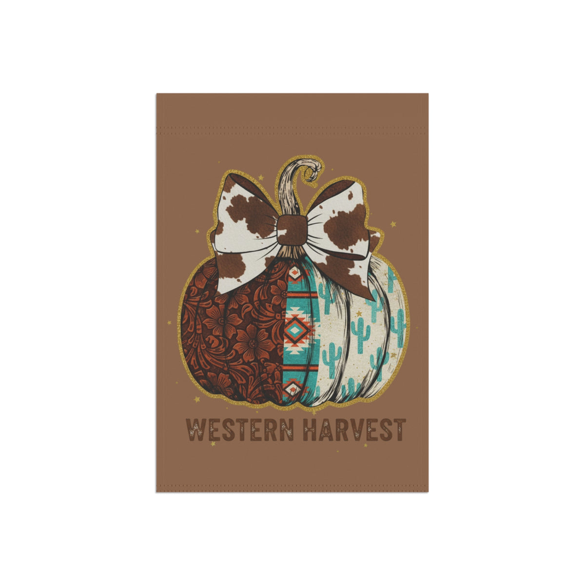 Western Harvest Pumpkin Garden Flag